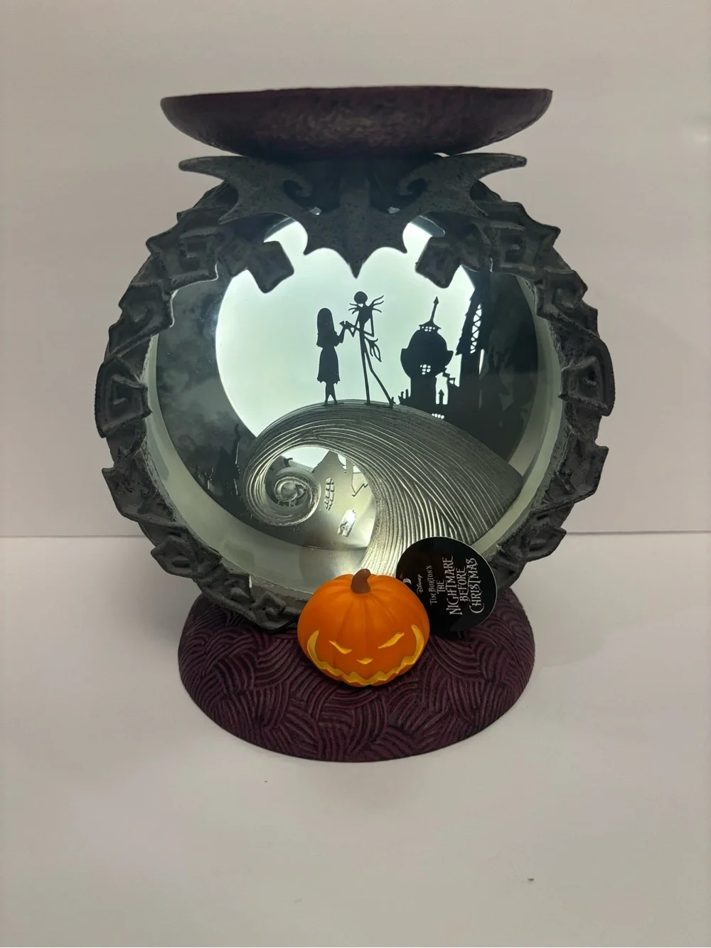 Bath & Body Works Nightmare Before Christmas Spiral Hill Light Up Candle Holder